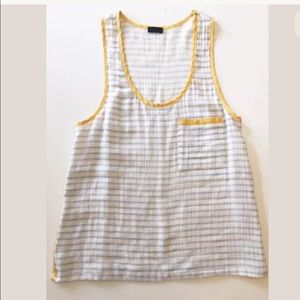Wren Anthropologie Soft Gauzy Cotton Stripe Tank S